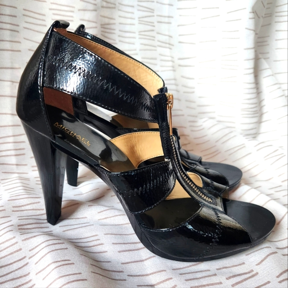 Michael Kors Black Zip Up Heels